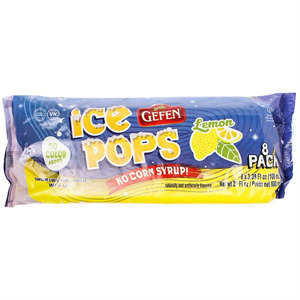 Gefen Lemon Flavored Ice Pops, 8 Pk