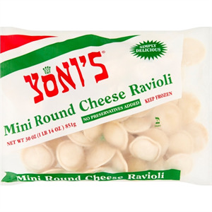 Yoni's Mini Round Cheese Ravioli, 12 Oz