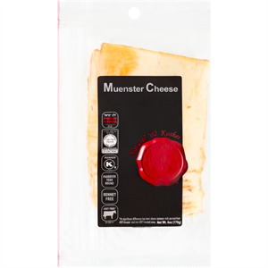 Natural & Kosher Muenster Cheese Slice, 6 Oz