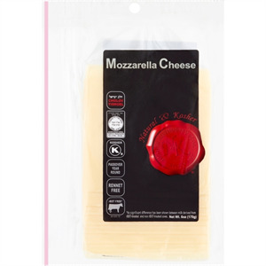 Natural & Kosher Mozzarella Cheese Slices, 6 Oz