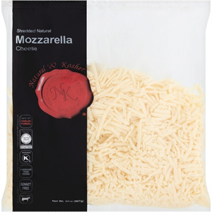 Natural & Kosher Shredded Mozzarella, 32 Oz