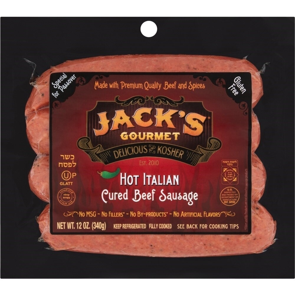 Jack's Gourmet Hot Italian Sausage, 12 Oz