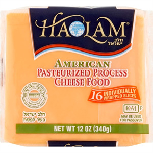 Haolam American Cheese Yellow 16 Slices, 12 Oz