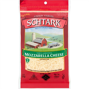 Schtark Shredded Mozzarella Chees, 8 Oz