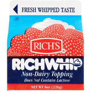 Rich's Non-Dairy Topping Rich Whip, 8 Oz