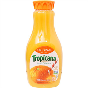Tropicana Orange No Pulp, 52 Oz