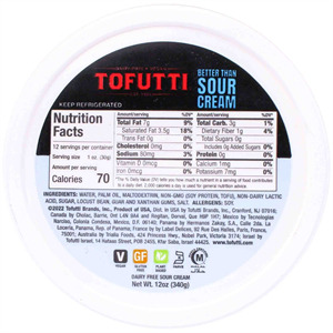 Tofutti Parve Sour Cream Lite, 12 Oz
