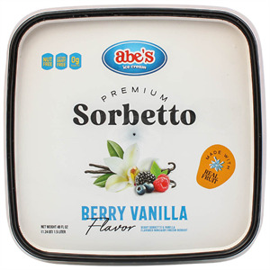 Abes Berry Vanilla Sorbet, 48 Oz