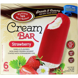 Klein's Real Kosher Strawberry Cream Bar, 6 Ct