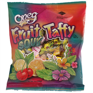Oneg Sour Fruit Taffy , 7 Oz