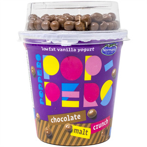 Norman's Poppers Choc Crucch Yogurt, 5.3 Oz