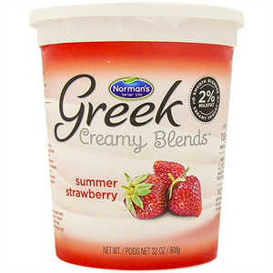 Norman's Greek Creamy Yogurt Summer Strawberry, 32 Oz