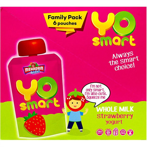 Mehadrin Yo Smart Strawberry Yogurt, 6 Ct