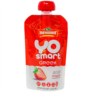 Mehadrin Yo Smart Strawberry Greek Yogurt, 3.5 Oz