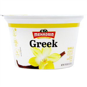 Mehadrin Greek Yogurt Vanilla, 6 Oz