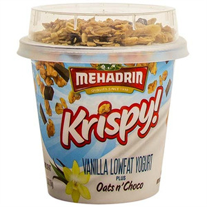 Mehadrin Krispy Lowfat Yogurt Oats N Choco, 5.3 Oz