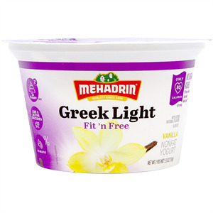 Mehadrin Greek Yogurt Fnf Vanilla, 5.3 Oz