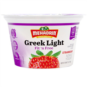 Mehadrin Greek Light Strawberry, 5.3 Oz