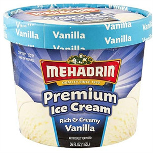 Mehadrin Premium Ice Cream - Vanilla, 56 Oz