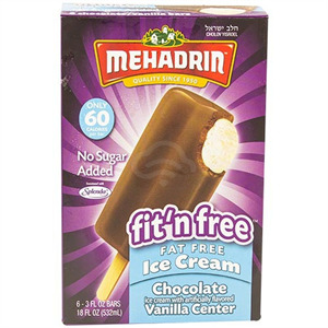 Mehadrin Fat Free Van Choc Ice Cream 6, 18 Oz