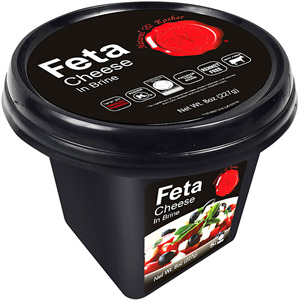 Natural & Kosher Feta Cheese In Brine, 8 Oz