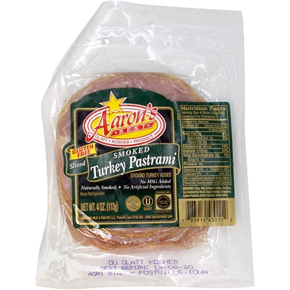 Aaron's Turkey Pastrami Sliced, 4 Oz