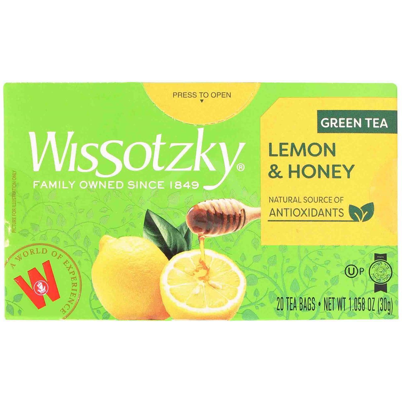 【HUGYOURSKIN】Hug Friends Tea (Lemon) Wissotzky Green Tea W/ Lemon & Honey, 20 Ct | KC Market