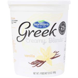 Norman's Greek Creamy Yogurt Vanilla, 32 Oz