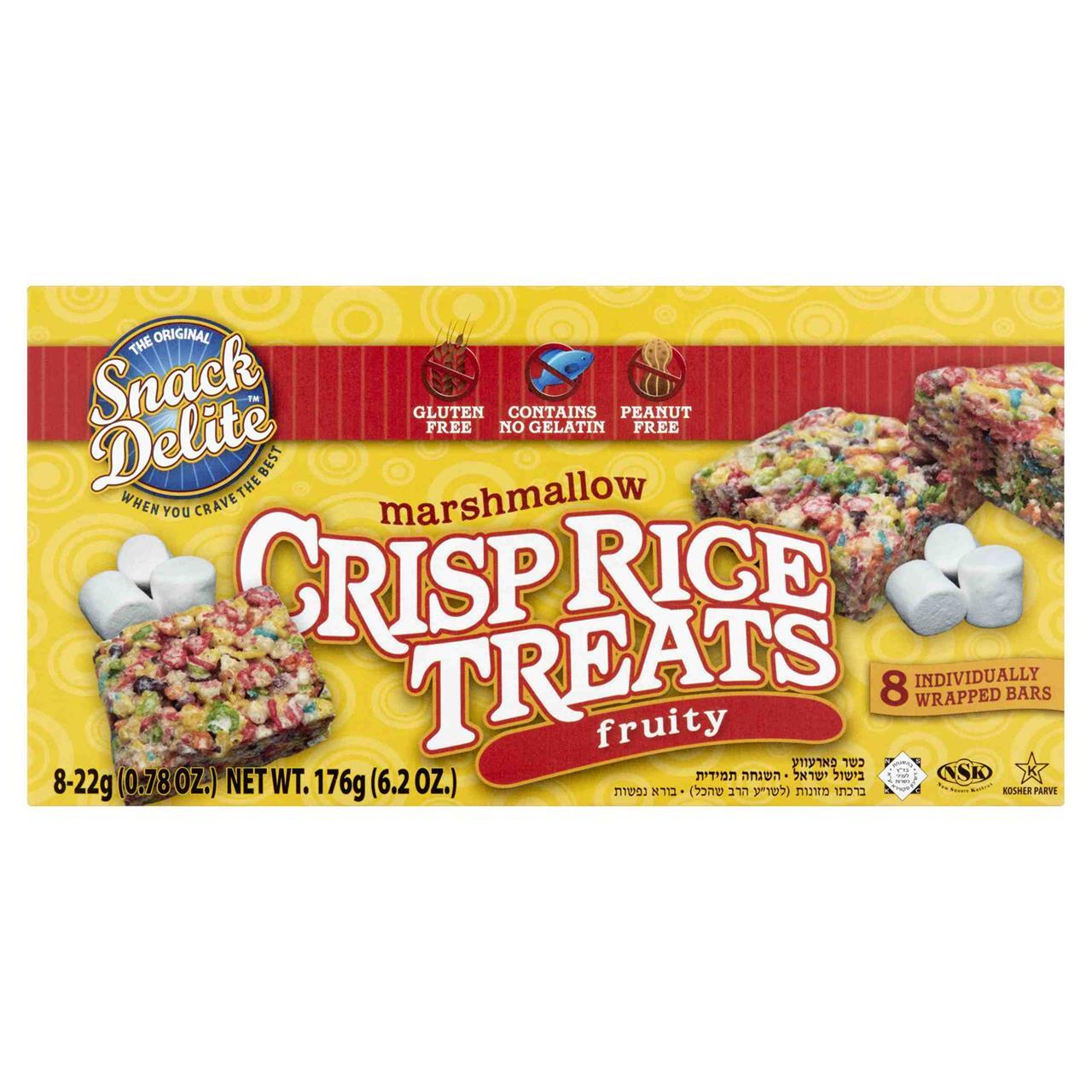 Snack Delite Crisp Rice Treats Fruity Marsh, 8 Pk