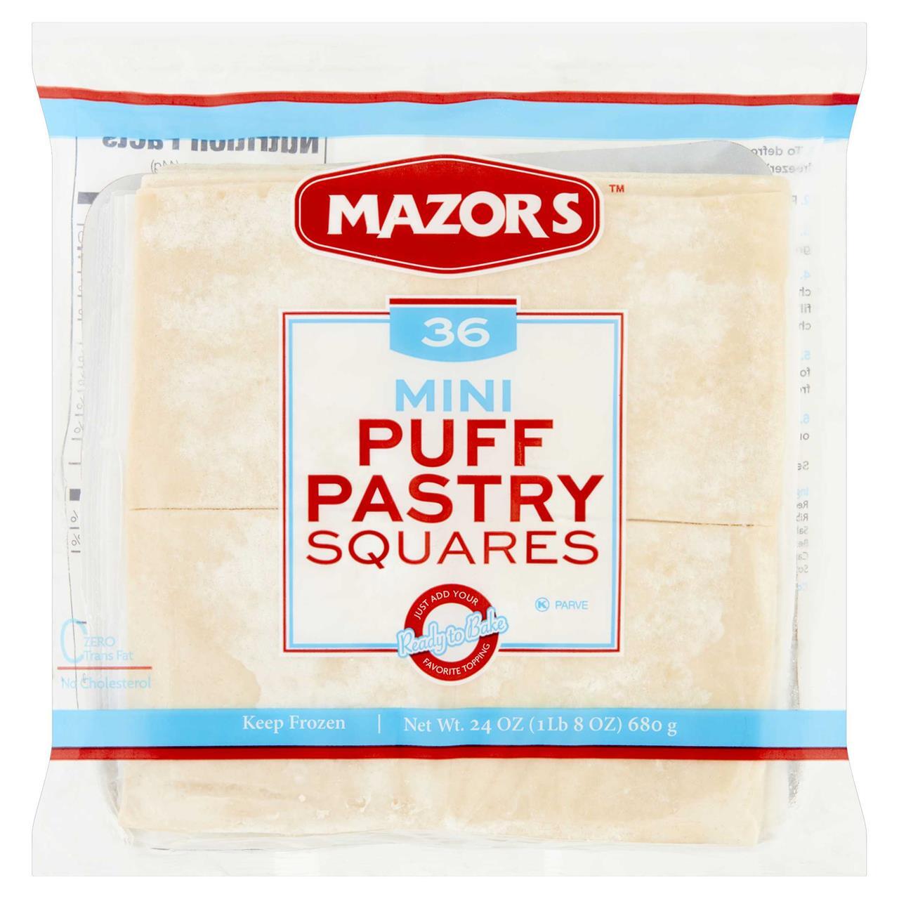 Mazor's Mini Puff Pastry Square, 36 Oz