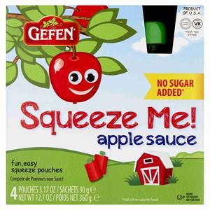 Gefen Apple Sauce Squeeze, 4 Ct