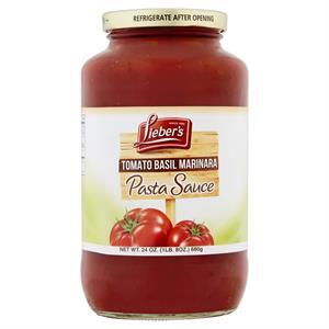 Lieber's Pasta Sauce Tomato Basil, 26 Oz