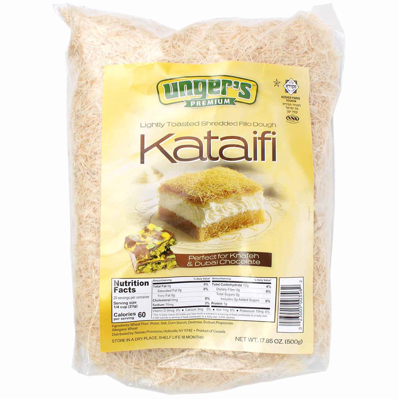 Unger's Kataifi Roasted Shredded Fillo Dough, 17.85 Oz