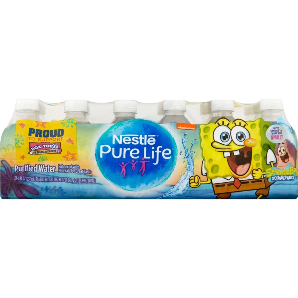 Nestle Pure Life Purified Water, 24 Bottles, 8 Oz