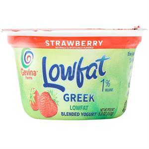 Gevina Farms Blended Greek Strawberry Yogurt, 5.3 Oz